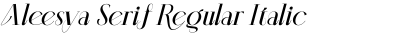 Aleesya Serif Regular Italic